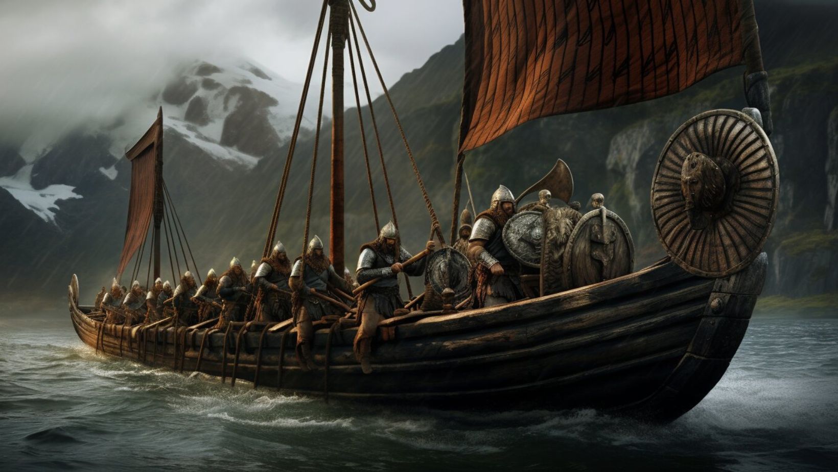 How were Viking longships constructed